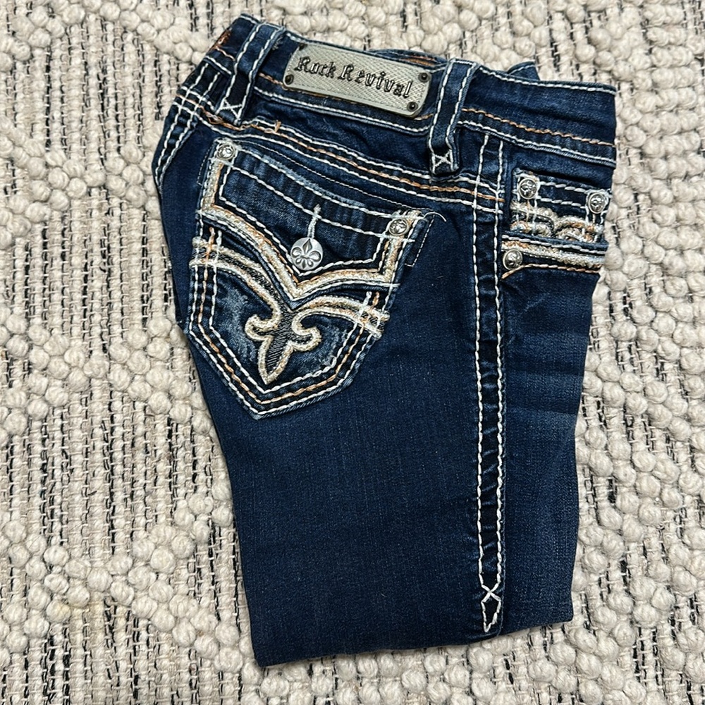 Rock Revival Women's Dark Wash, Straight Leg Jeans